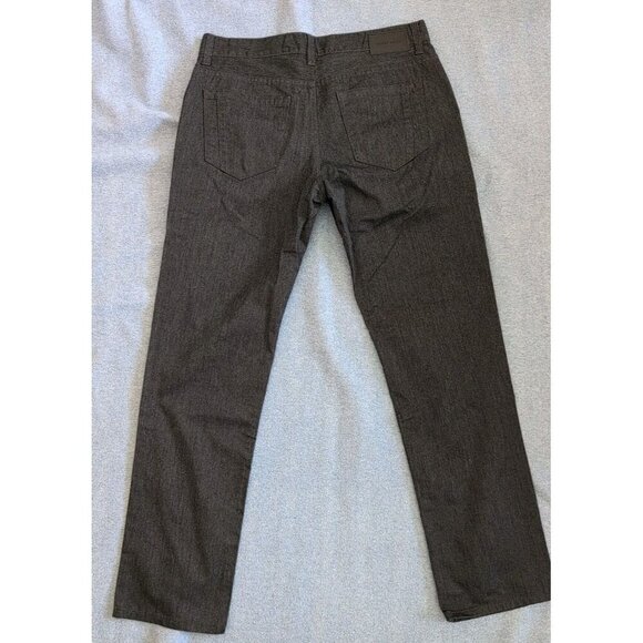 Perry Ellis Denim Mens Pants Size 33x32 Black Cotton 10" Rise Straight Leg EUC - Picture 4 of 5